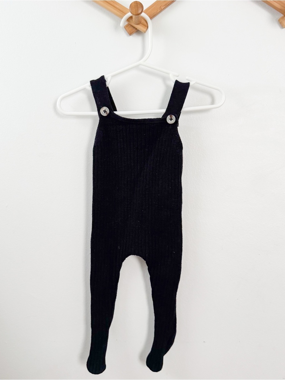 Lil Legs ribbed footed overalls 0-3m